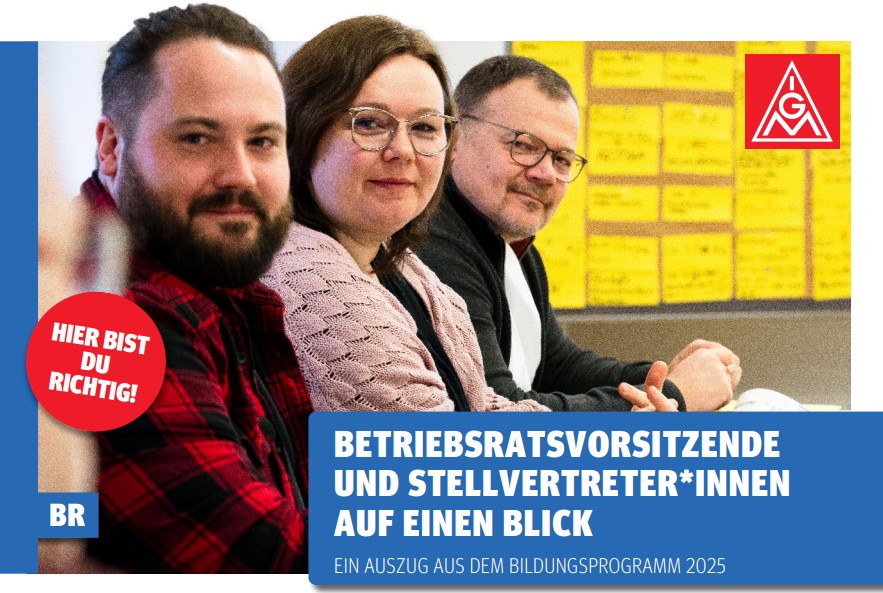 Betriebsratsvorsitzende und Stellvertreter*innen auf einen Blick 2025