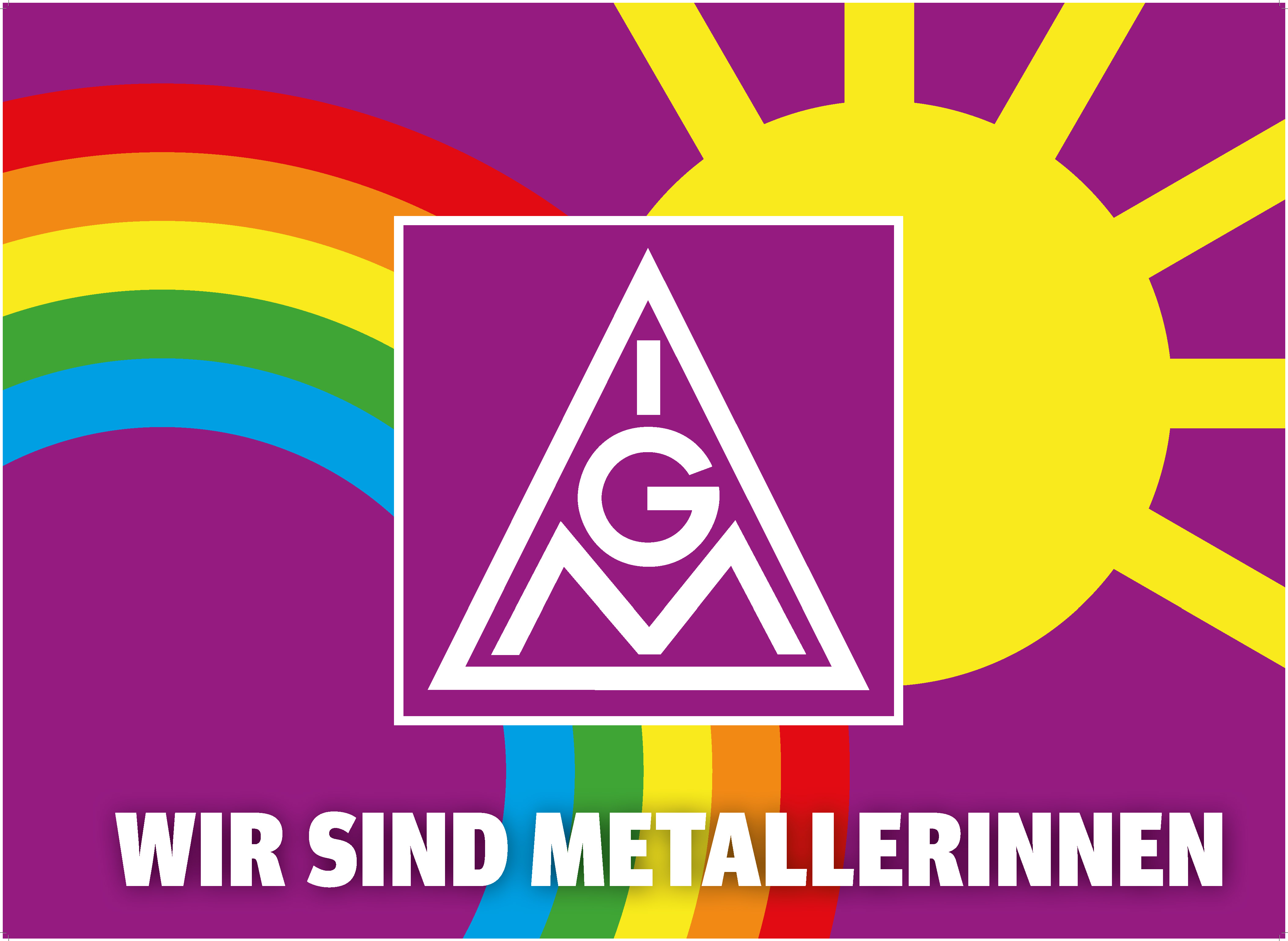 Fahne "Wir sind Metallerinnen"