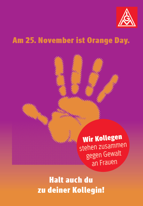 Flyer "Tag gegen Gewalt an Frauen" für Männer
