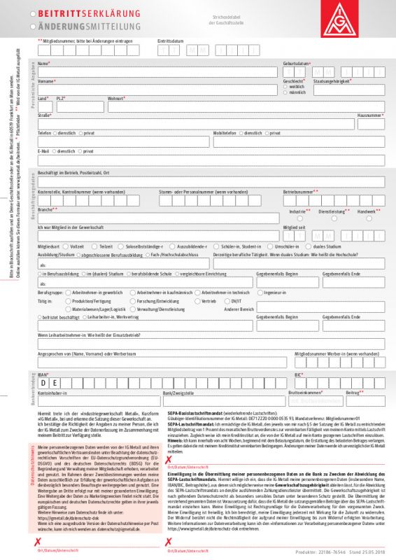 Produktportal der IG Metall